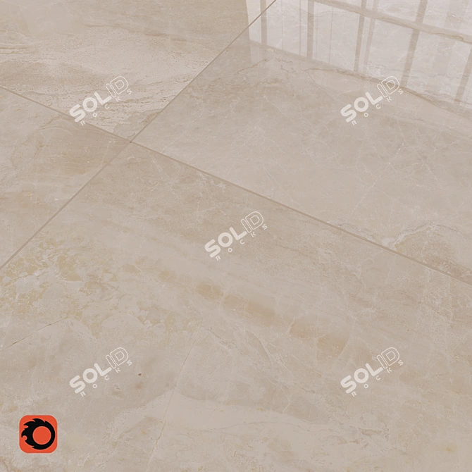 Beige Marble Meloren Floor Tile 3D model image 3