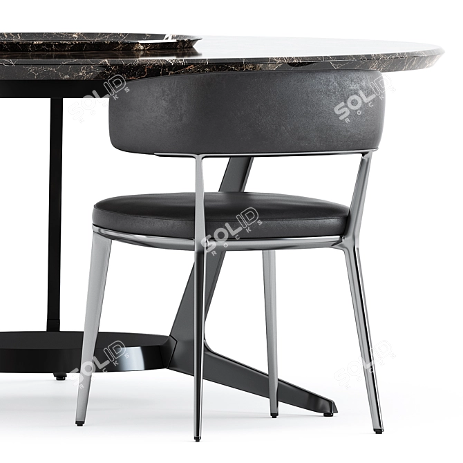 Elegant Caratos Chair by Maxalto 3D model image 9