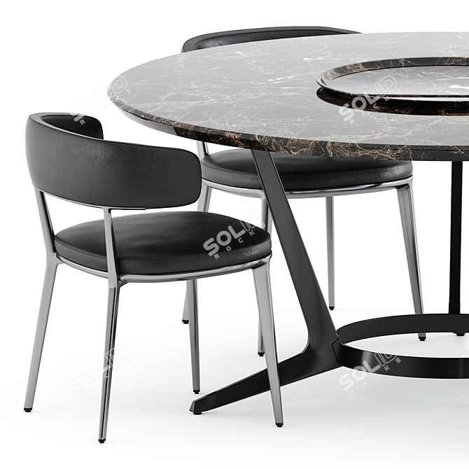 Elegant Caratos Chair by Maxalto 3D model image 13