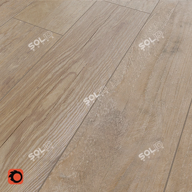 Golden Tile Timber Wood Floor Tile 3D model image 3