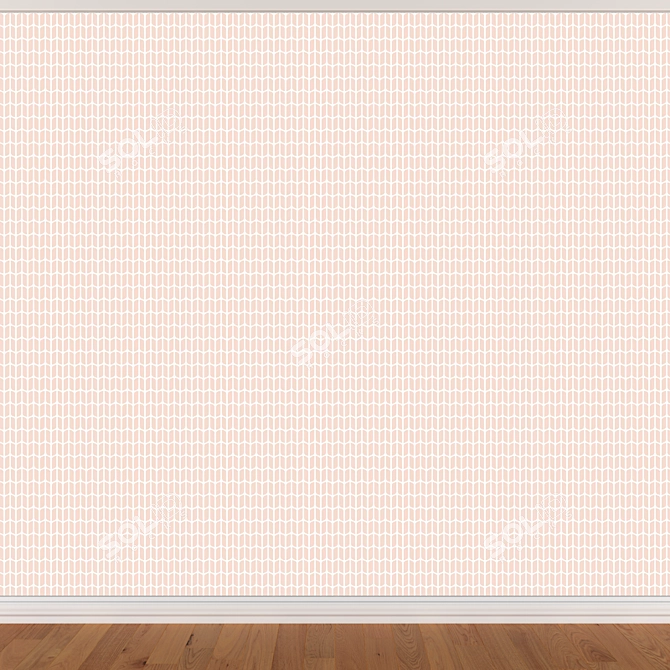 Seamless Wallpaper Set with 3 Colors 3D model image 2