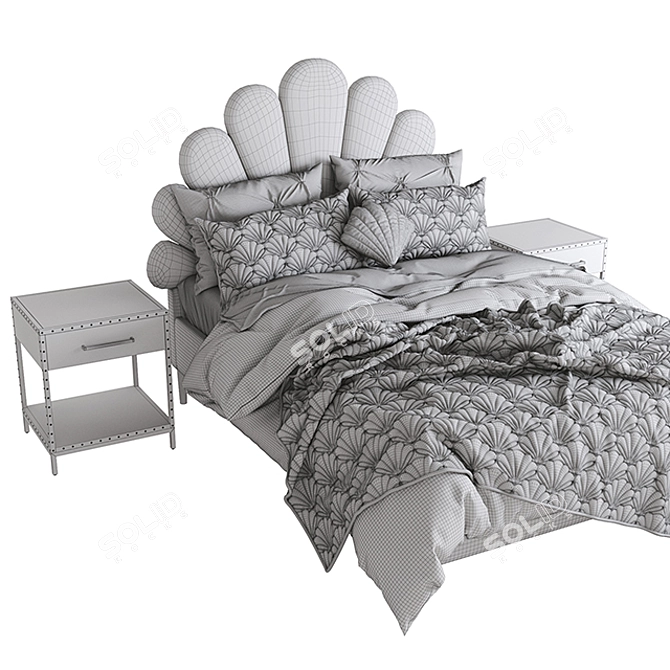 The Emily Meritt Shell Bed 3D model image 3