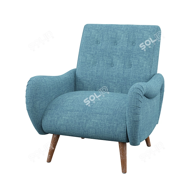 Elegant Comfort Armchair 3D model image 1