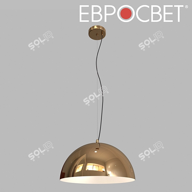 Golden Cupola Suspended Luminaire Eurosvet 3D model image 1