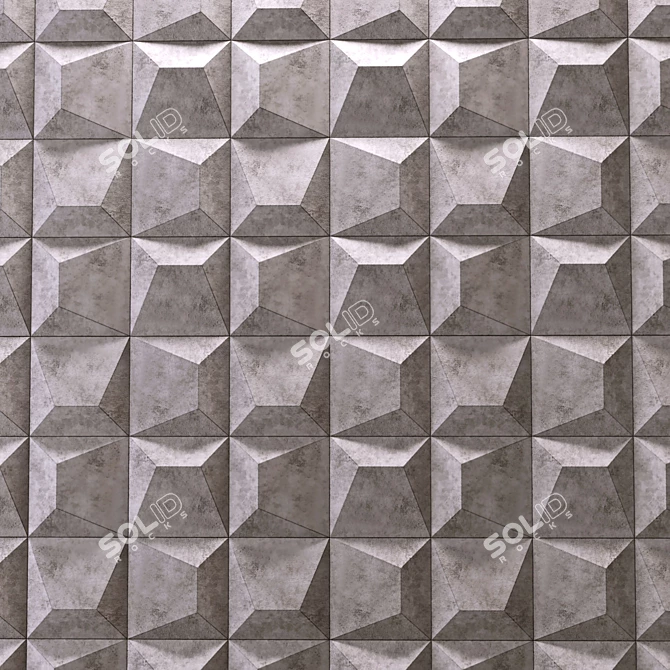 Elegant Origami Wall Décor 3D model image 1