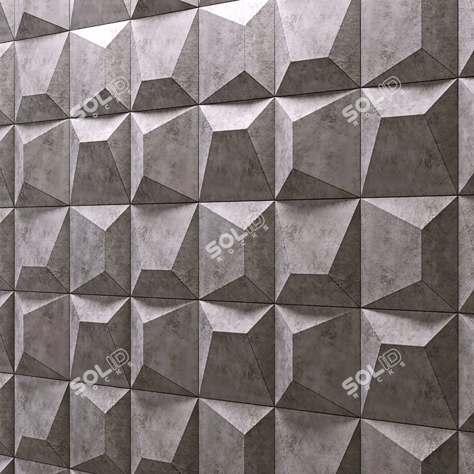 Elegant Origami Wall Décor 3D model image 2