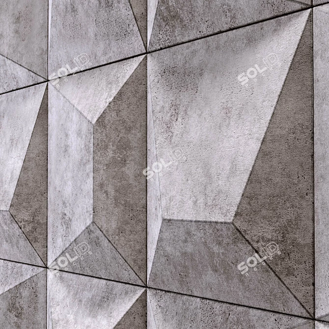 Elegant Origami Wall Décor 3D model image 3