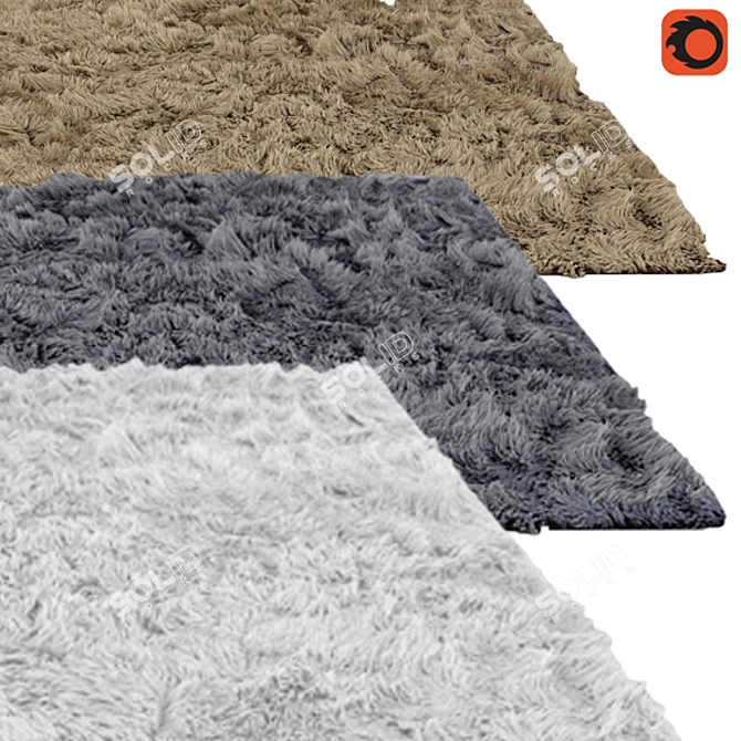 Luxurious Faux Fur Carpet 3D model image 2