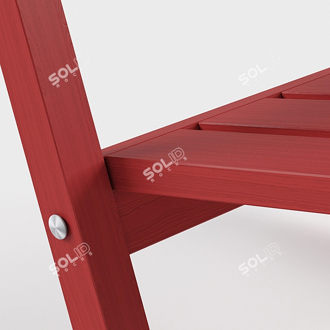 Indoor/Outdoor Red Rocking Chair 3D model image 3