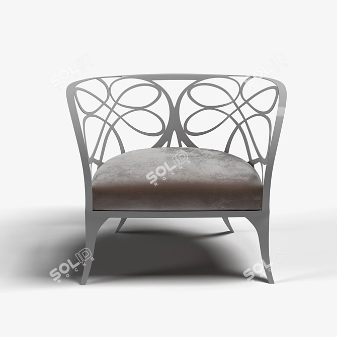 Elegant NOÈ Armchair 3D model image 1