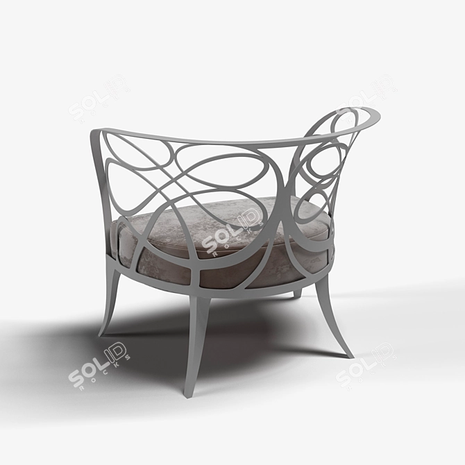 Elegant NOÈ Armchair 3D model image 2