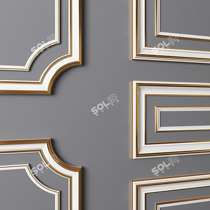 Elegant Trim: Decorative Molding 3D model image 2