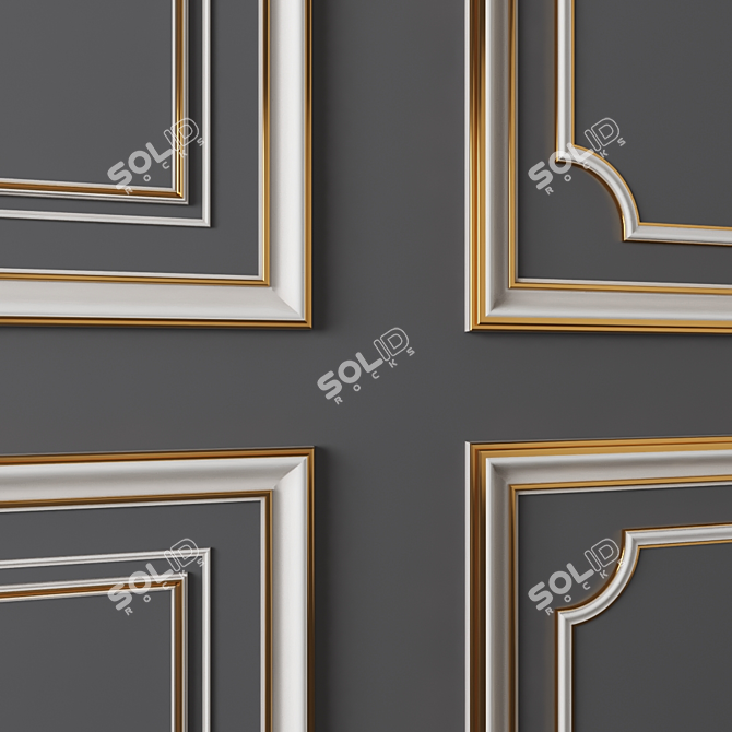 Elegant Trim: Decorative Molding 3D model image 3