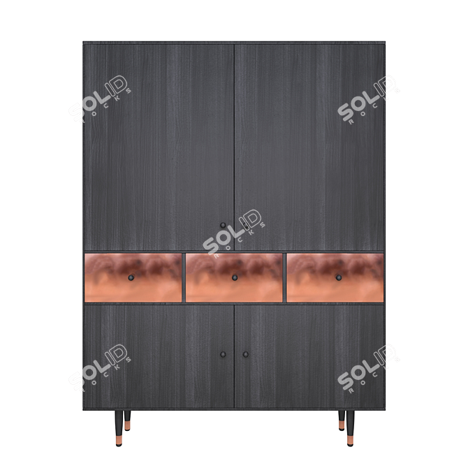 Nordic Style Wardrobe - HEKLA 3D model image 2