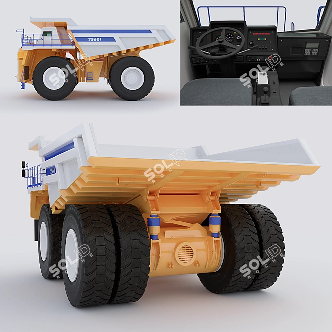 BelAZ 75601 Quarry Dump Truck 3D model image 2