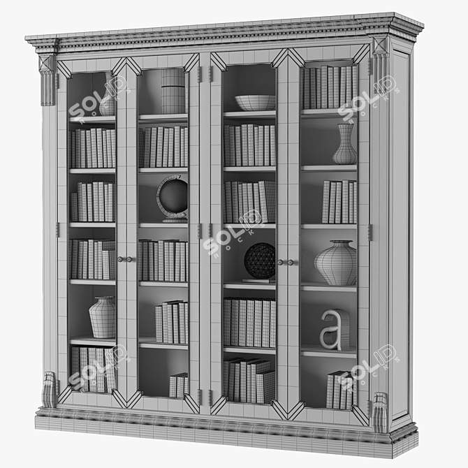  St. James Glass Wardrobe: Elegant Restoration Hardware Design 3D model image 3