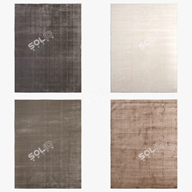 Manifold Rugs: Brown, Grey, Cream, Black 3D model image 2