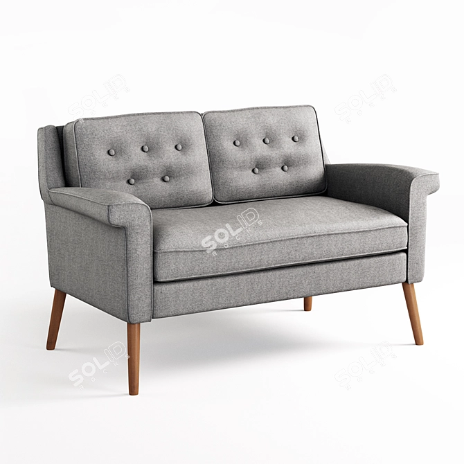 Brown Bliss: INK+IVY Dana Loveseat 3D model image 1