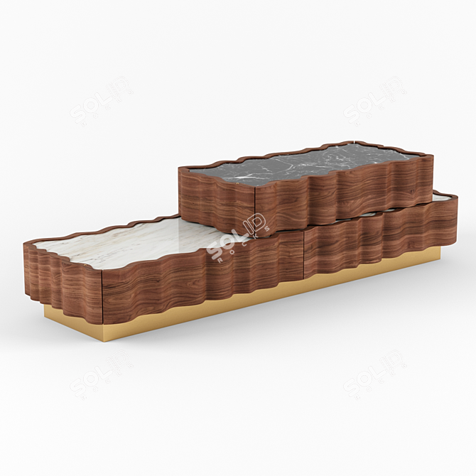 Elegant IL Pezzo Coffee Table 3D model image 2