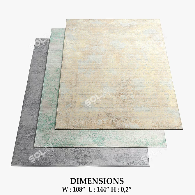 Luxurious Viviane VIV9 Rugs 3D model image 1