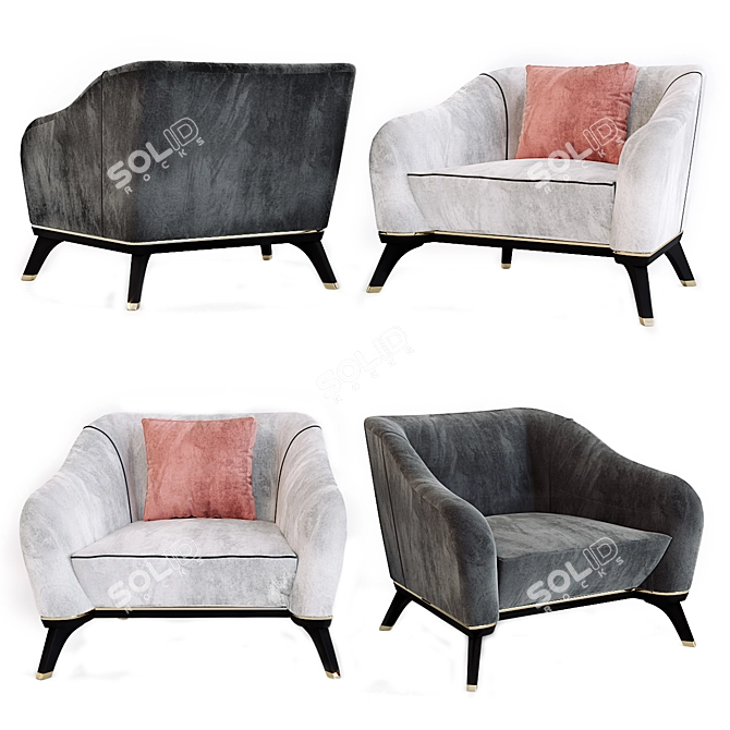 Luxurious Saboteur Armchair | Contemporary Design 3D model image 1