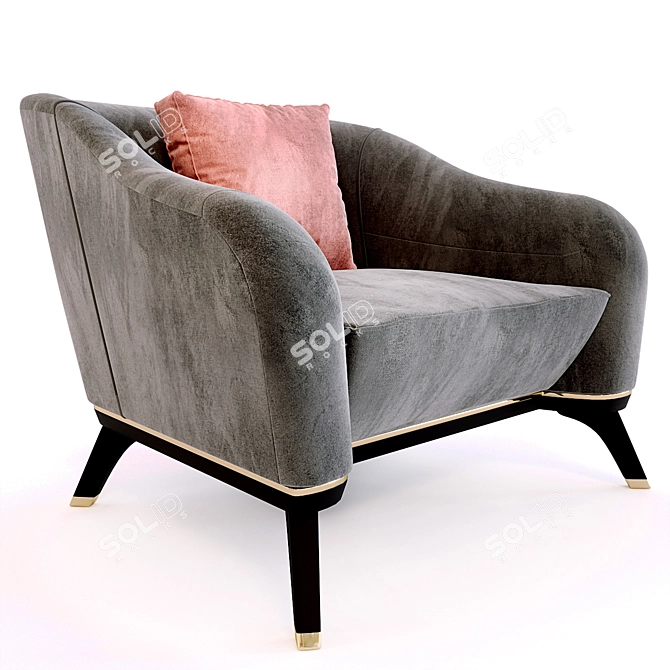 Luxurious Saboteur Armchair | Contemporary Design 3D model image 2