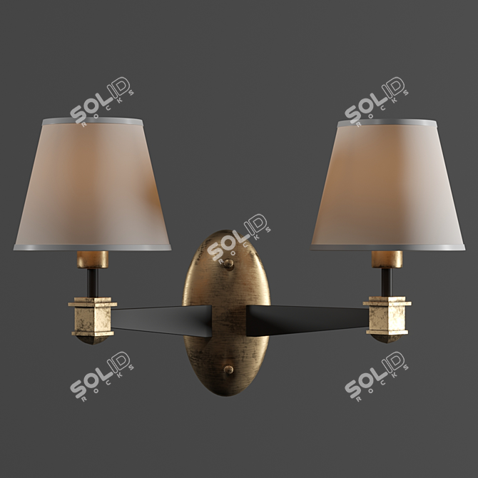 Elegant Wall Sconce Light 3D model image 1