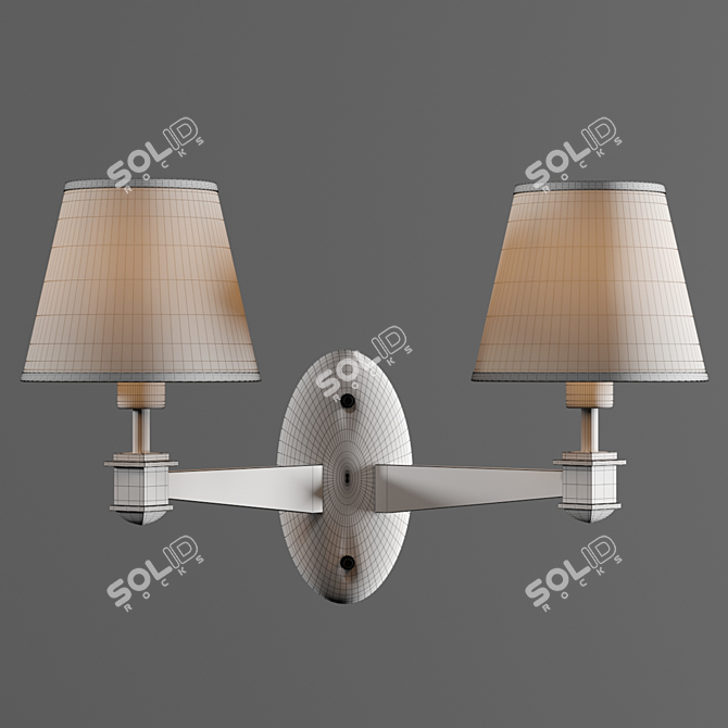 Elegant Wall Sconce Light 3D model image 2