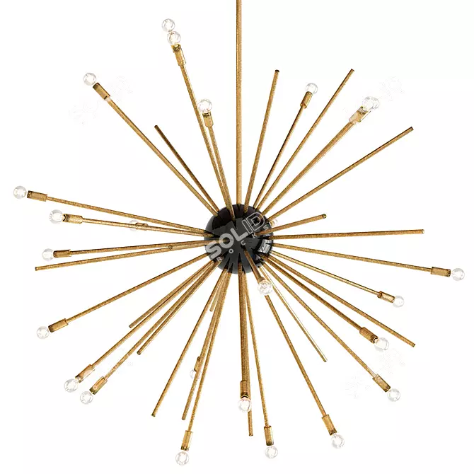 Glamorous Gold & Black Sputnik 3D model image 1