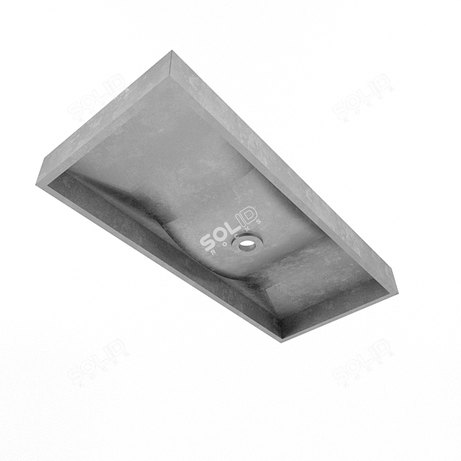 Modern Ladia Concrete Sink 3D model image 3