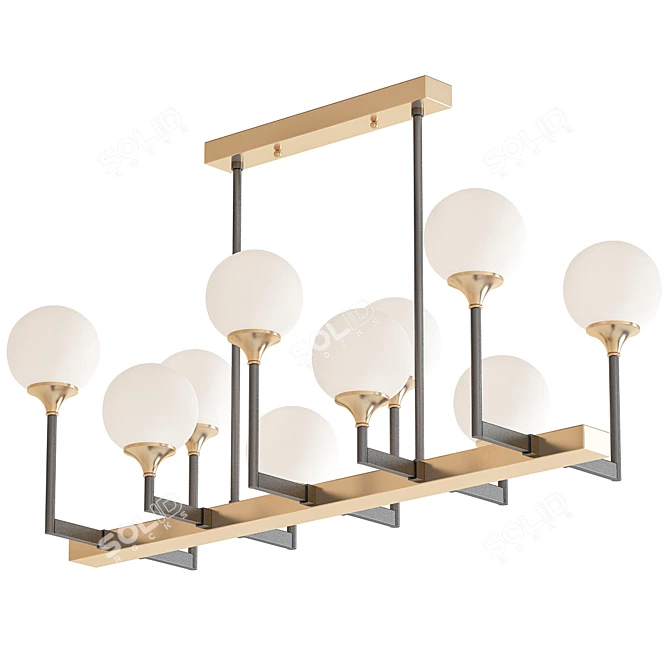 Elegant Ball Valley Chandelier 3D model image 1