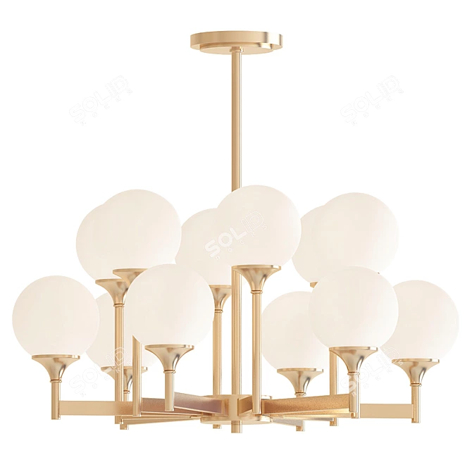 Elegant Ball Valley Chandelier 3D model image 1