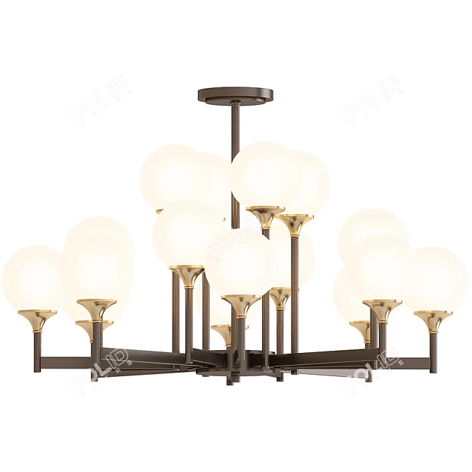 Elegant Ball Valley Chandelier 3D model image 1