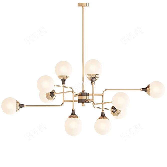 Elegant Orb Light Fixture 3D model image 1