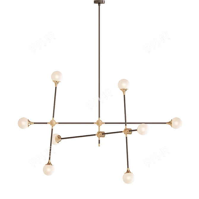 Modern Minimalist Baton Chandelier 3D model image 1