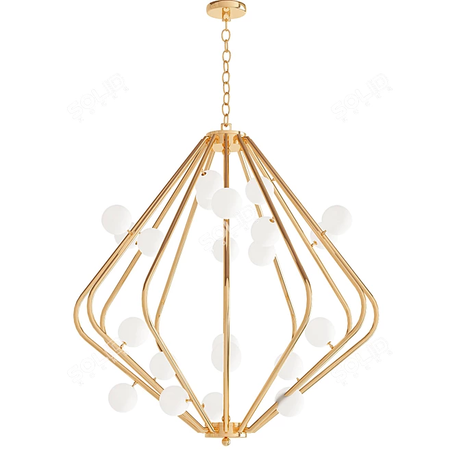 Cherry Bomb Cage Chandelier 3D model image 1