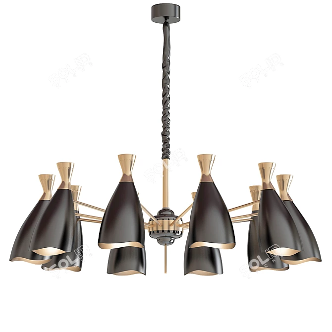 Elegant Duke Chandelier 3D model image 1