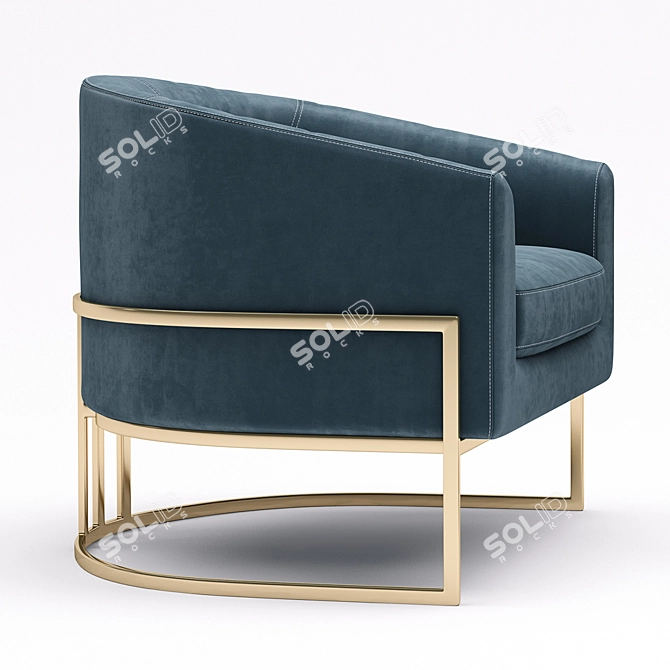 Sleek Ambrosia Smoke Tub Chair 3D model image 2