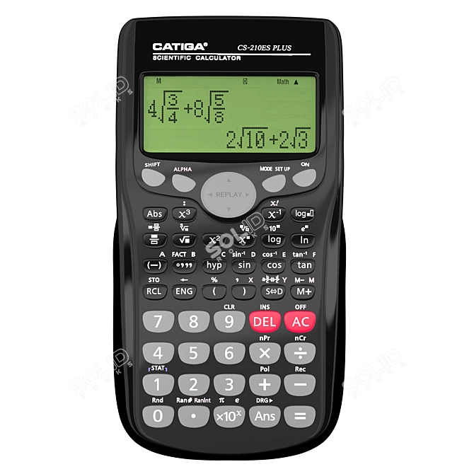 Class Scientific Calculator: 249 Functions, 12 Digits 3D model image 1