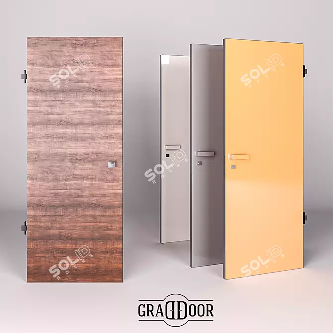 Title: Invisible Aluminum Interior Doors 3D model image 1