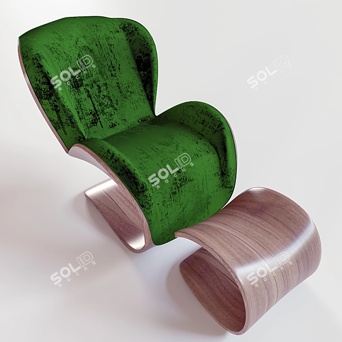 Elegant Toranj Armchair: Designed & Rendered with Vray 3D model image 2