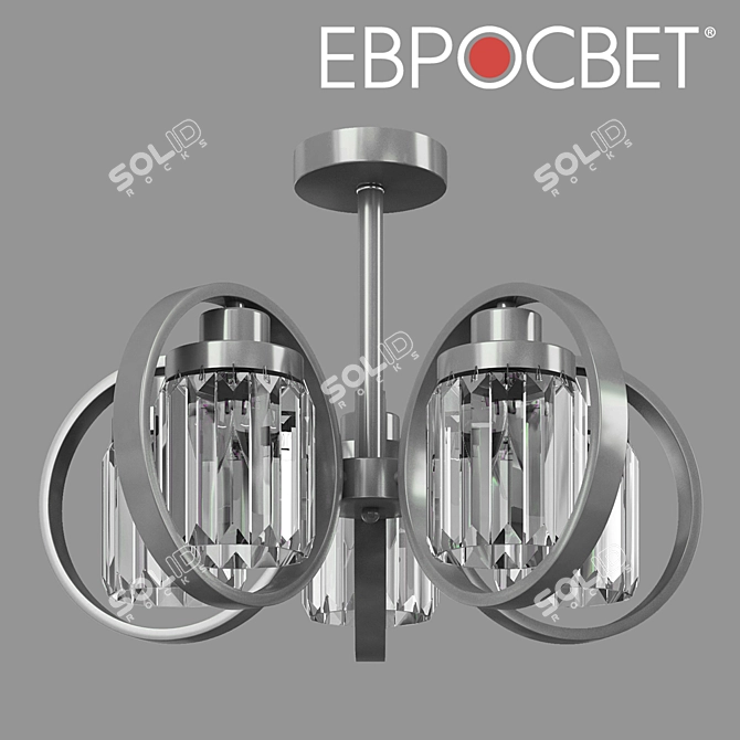Crystal Chandelier Eurosvet Loraine 3D model image 1