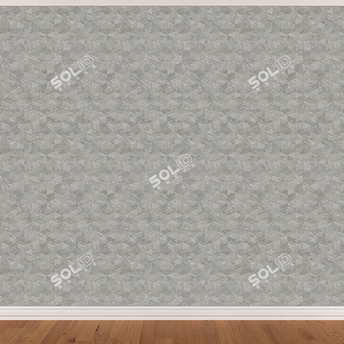 Seamless Wallpapers Set - 3 Colors 3D model image 2