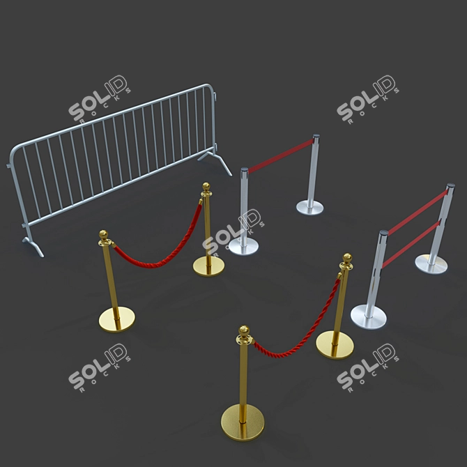 Versatile Modular Fencing Solution 3D model image 1