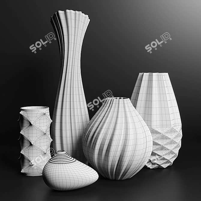 Versatile Vases Set 7: Elegant and Functional 3D model image 2
