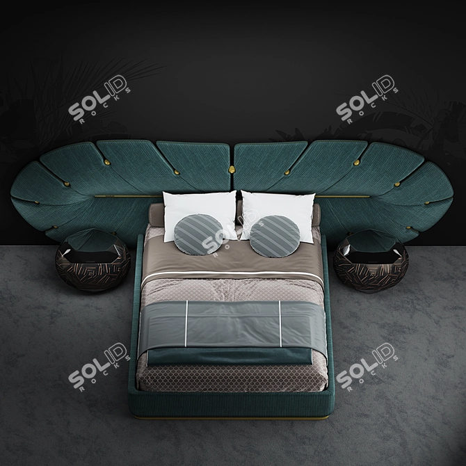 Elegant Design Bed: Polys 1.4M, Verts 734K 3D model image 2