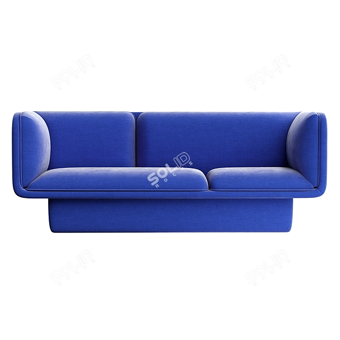 Versatile Block Blue Sofa: Creative Design 3D model image 2