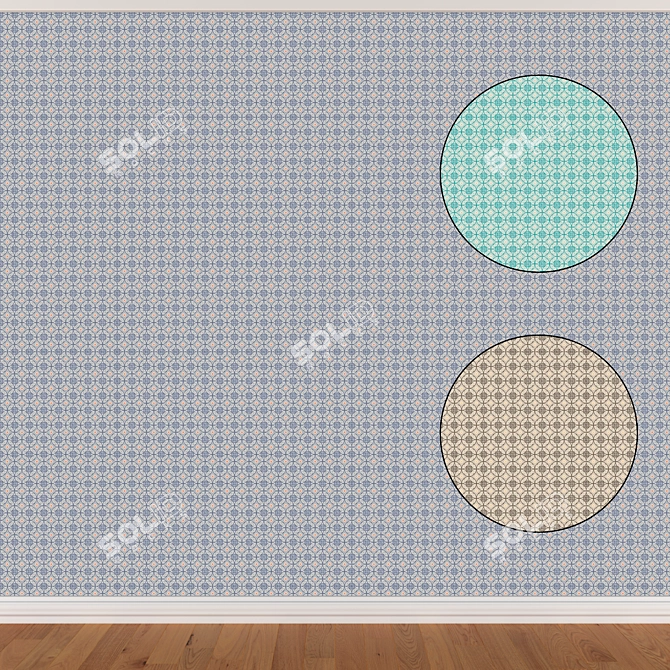 Seamless Wallpaper Set (3 Colors) 3D model image 1