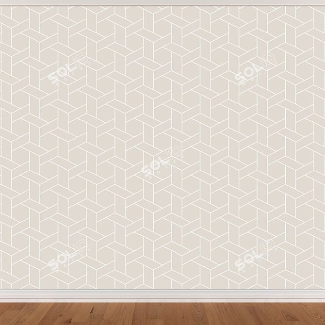 Seamless Wallpaper Set - 3 Colors 3D model image 1