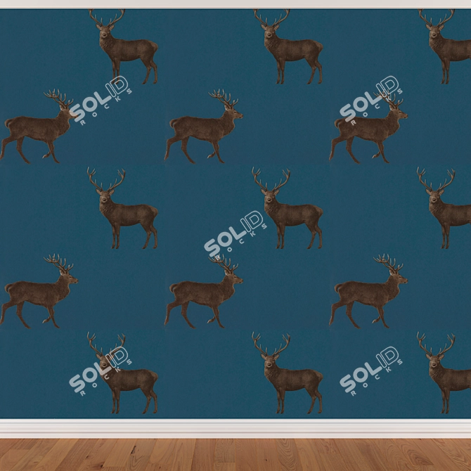 Title: Seamless Wallpaper Set in 3 Colors 3D model image 2